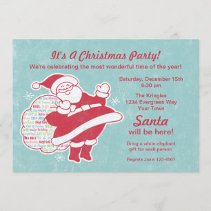 Invitación de la fiesta de Navidad de los saludos