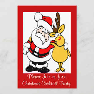 Invitación de la fiesta de Navidad de Santa y de