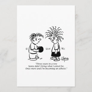 Invitación de la fiesta de Navidad - Santa y niños