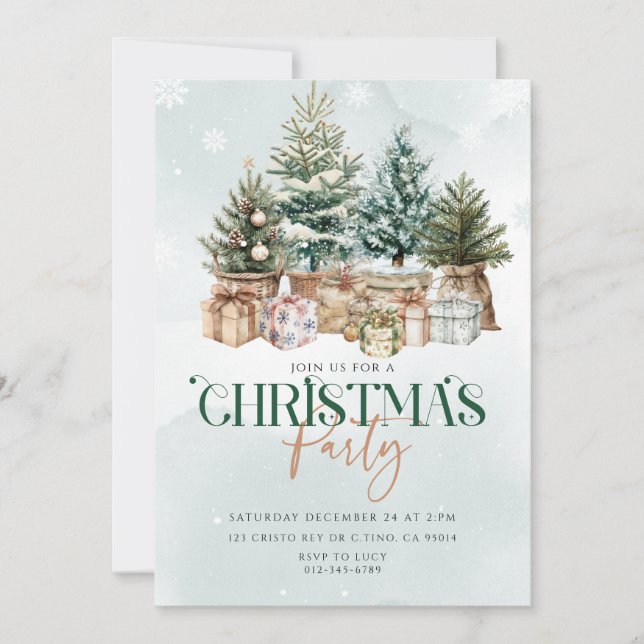 Invitación de la fiesta de Navidades de Árboles de (Anverso)