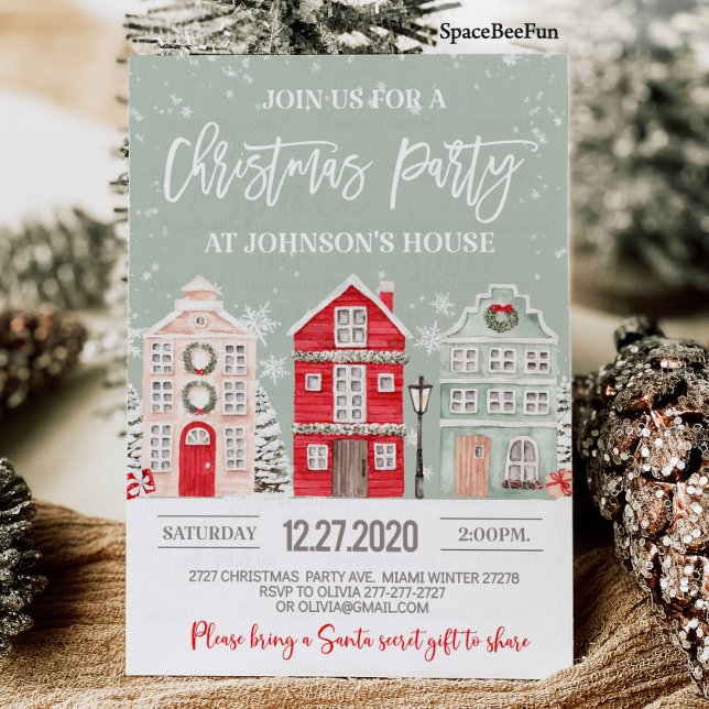 Invitación de la fiesta de navidades Winter Adults (Christmas party invitation Winter Christmas party
Christmas party invitation Winter Adult Company Of)