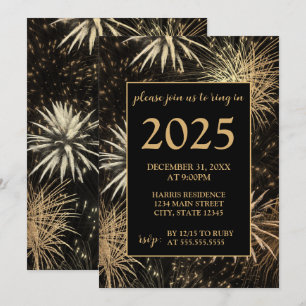 Invitación de la fiesta de Nochevieja de Oro