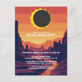 Invitación de la fiesta de observación del eclipse