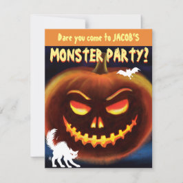 Invitación de la fiesta de personalizado Monster H