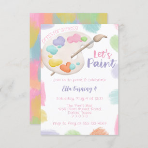 Invitación de la fiesta de pintura