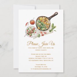 Invitación de la fiesta de presentación de aliment