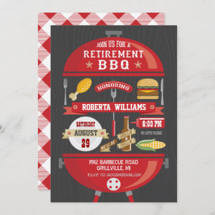 Invitación de la fiesta de retiro BBQ