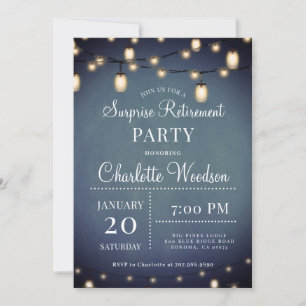 Invitación de la fiesta de retiro de sorpresas