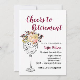 Invitación de la fiesta de retiro de vinos