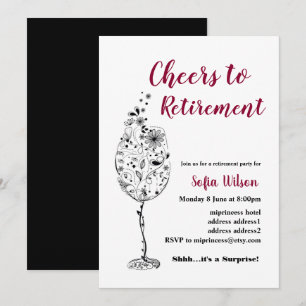 Invitación de la fiesta de retiro de vinos