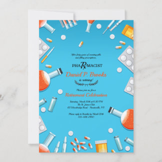 Invitación de la Fiesta de Retiro Farmacéutico