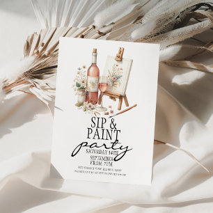 Invitación de la fiesta de Sip y Paint
