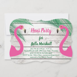 Invitación de la fiesta de Sun Kissed Flamingo Hen
