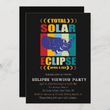 Invitación de la fiesta de visualización del eclip