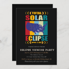 Invitación de la fiesta de visualización del eclip