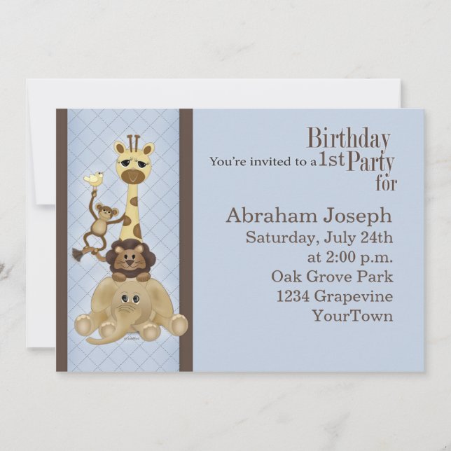Invitación de la fiesta del cumpleaños del (Anverso)