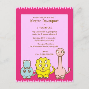 Invitación de la fiesta del cumpleaños del chica