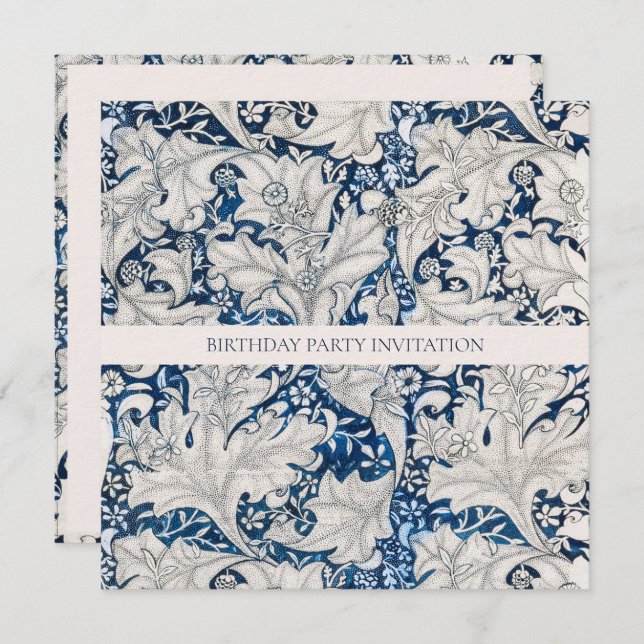 INVITACIÓN DE LA FIESTA DEL CUMPLEAÑOS: WILLIAM MO (Anverso / Reverso)