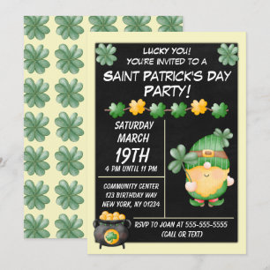 Invitación de la fiesta del Día de San Patricio de