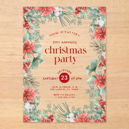 Invitación de la fiesta del marco de las flores de