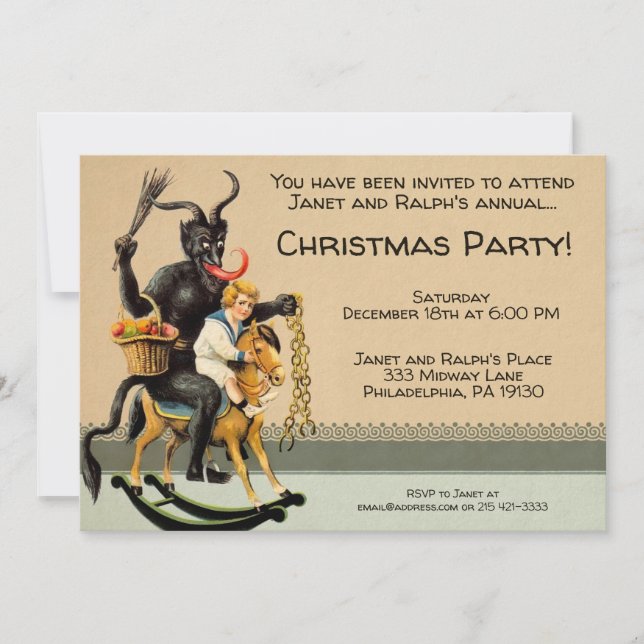 Invitación de la fiesta del Personalizable de Vint (Anverso)