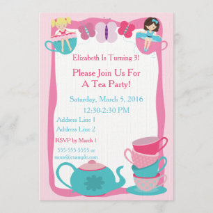 Invitación de la fiesta del té
