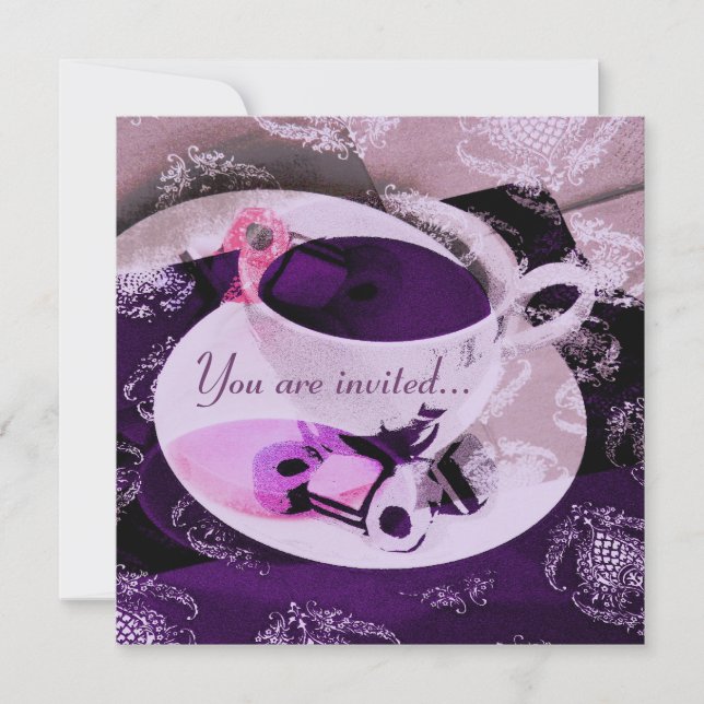 invitación de la fiesta del té (Anverso)