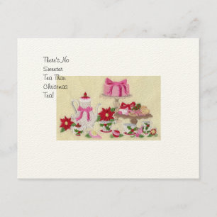 Invitación de la fiesta del té del navidad