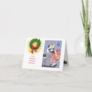 Invitación de la fiesta del té del navidad