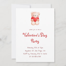 Invitación de la fiesta El día de San Valentín del
