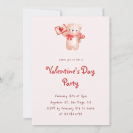 Invitación de la fiesta El día de San Valentín del