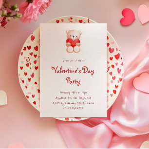 Invitación de la fiesta El día de San Valentín del