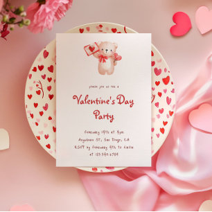 Invitación de la fiesta El día de San Valentín del