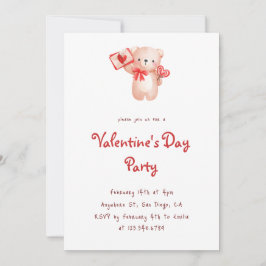 Invitación de la fiesta El día de San Valentín del