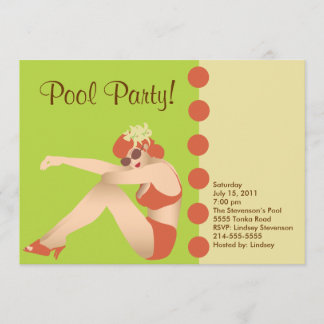 Invitación de la fiesta en la piscina