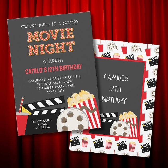 INVITACIÓN DE LA FIESTA NOCTURNA DE LA PELÍCULA (Subido por el creador)