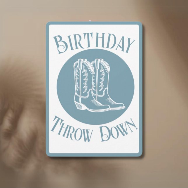 Invitación de la fiesta personalizado - Día del Ro (Cowboy Boots Birthday Party)