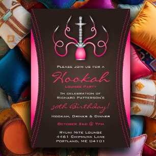Invitación de la Fiesta Rosa Hookah