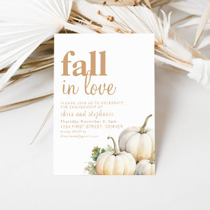 Invitación de la fiesta simple de otoño en amor