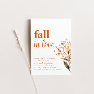 Invitación de la fiesta simple de otoño en amor