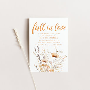 Invitación de la fiesta simple de otoño en amor