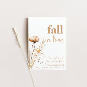 Invitación de la fiesta simple de otoño en amor