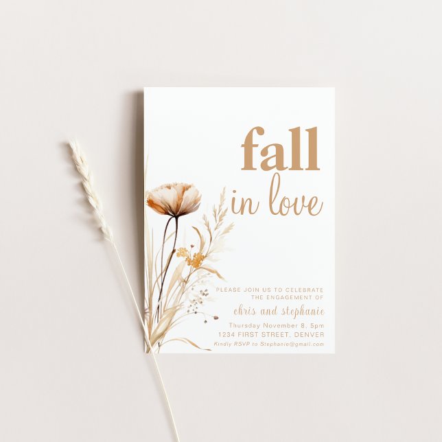 Invitación de la fiesta simple de otoño en amor (Subido por el creador)