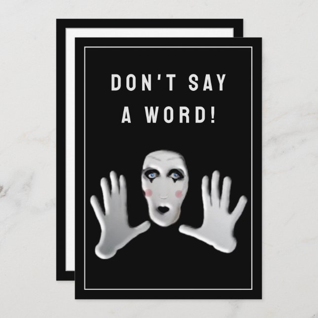 Invitación de la fiesta sorpresa (Anverso / Reverso)