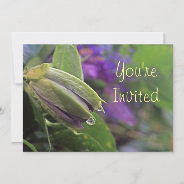 Invitación de la flor de la pasión (Anverso)
