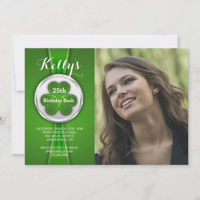 Invitación de la foto de la cinta del día de St (Anverso)