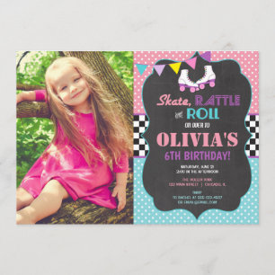 Invitación de la foto de la fiesta de cumpleaños