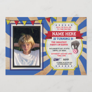 Invitación de la foto de la fiesta de cumpleaños