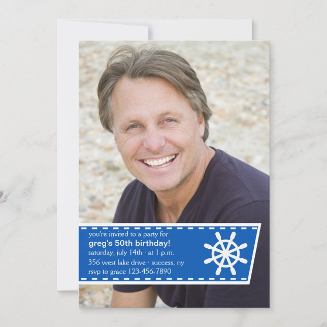 Invitación de la foto de la vida del canotaje (Anverso)