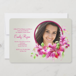 Invitación de la foto de las orquídeas del